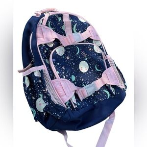 Pottery Barn Kids Solar System Back Pack pink blue planets moon stars girls bag